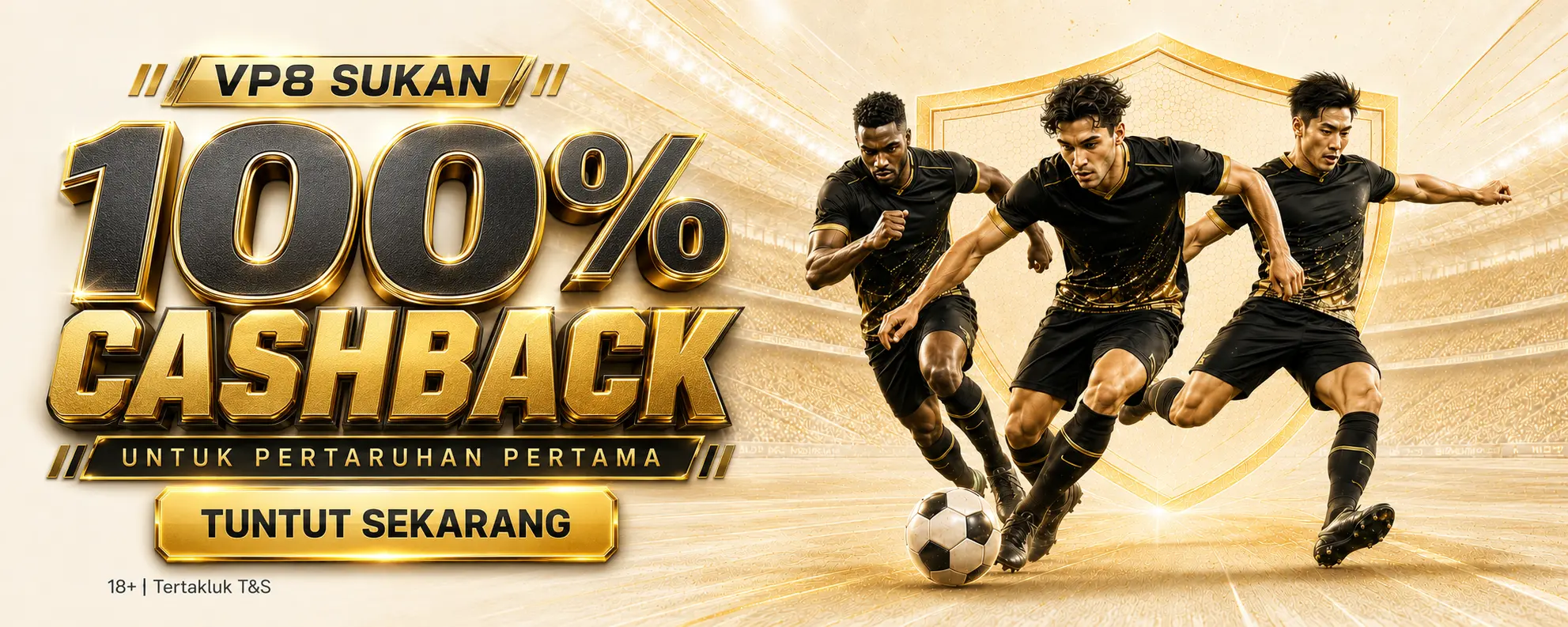 Promosi cashback sukan 100 peratus untuk pertaruhan pertama di VP8MY Malaysia