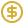 Golden dollar currency coin icon.