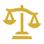 Golden scales of justice icon.