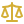 Golden scales of justice icon.