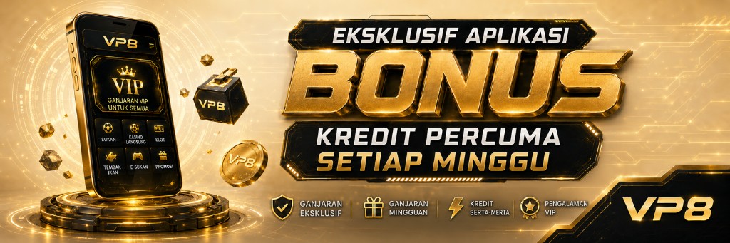 Exclusive VP8MY app promotion banner offering free credit bonus every week.