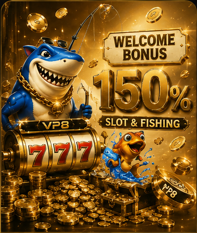 VP8MY casino welcome bonus up to 150%